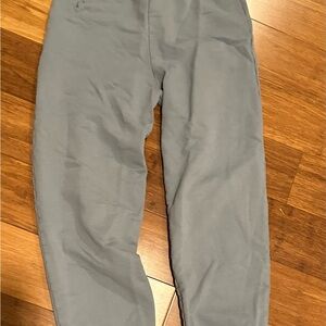 Gray Track Pants with Relaxed Fit and Lightweight Fabric